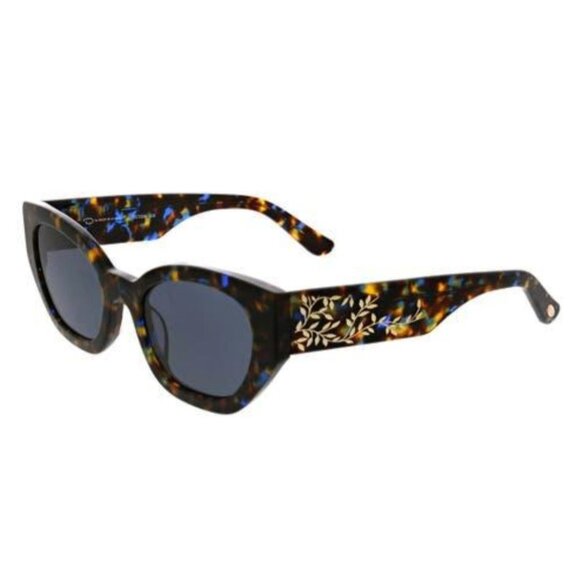 Oscar De La Renta Alva Havana Maculata Cat-Eye Sunglasses With Tortoiseshell and - Picture 1 of 8